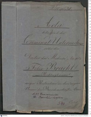 Bracht, Felix, Dr. med., aus Recklinghausen/Prov. Westfalen