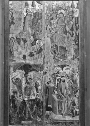 Seitenflügel eines Triptychons aus der evangelischen Stadtkirche in Mengeringshausen & 4 Szenen aus der Passion Christi