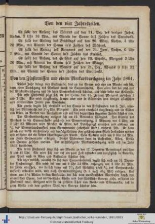 Von den vier Jahreszeiten.