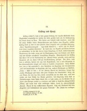 III. Lessing und Henzi.