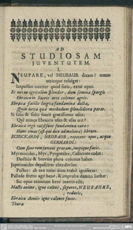 Ad Studiosam Iuventutem