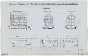 Technische Zeichnung : Projekt zum Neubau einer Mühle für Herrn O. Bartholomäus, Nieder-Reichensachsen