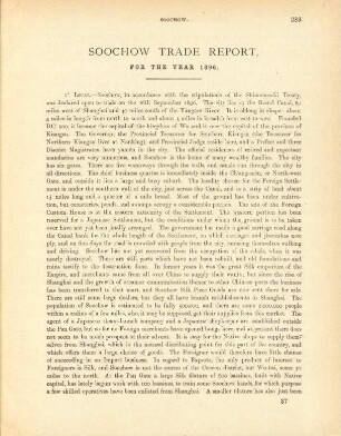 Soochow trade report, for the year 1896