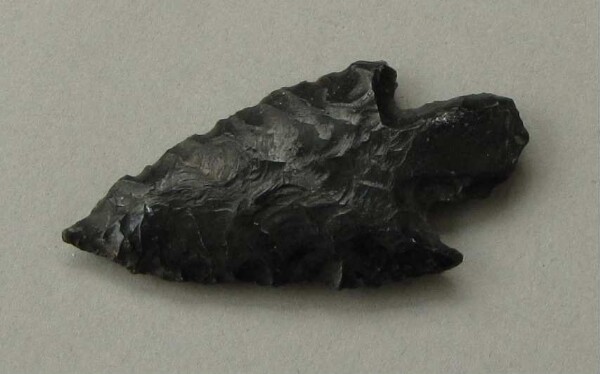 Arrowhead made from obsidian