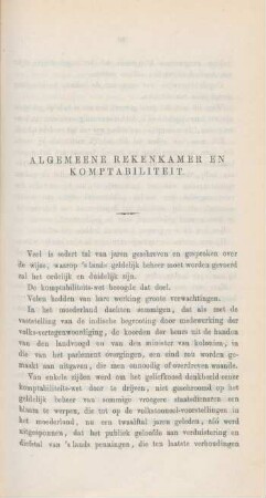 Algemeene Rekenkamer en komptabiliteit