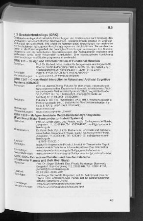 II.5 Graduiertenkollegs (GRK)