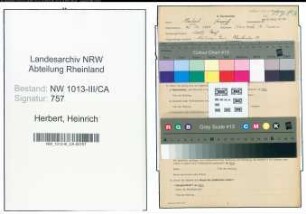 Entnazifizierung Heinrich Herbert , geb. 26.12.1881 (Bautechniker)