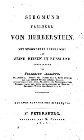 Siegmund Freiherr von Herberstein