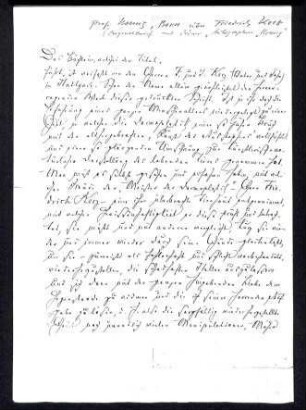Kopie Schriftstück Prof. König, Bonn über Friedrich Kerz