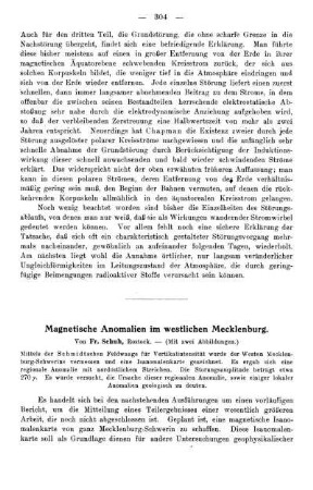 Magnetische Anomalien im westlichen Mecklenburg
