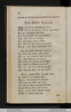 Die Güte Gottes.