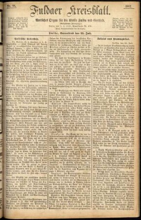 Ausgabe vom Samstag, den 29. Juli 1882.