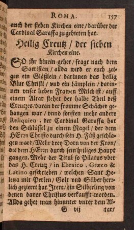 Heilig Creutz/ der sieben Kirchen eine.