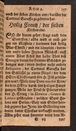 Heilig Creutz/ der sieben Kirchen eine.