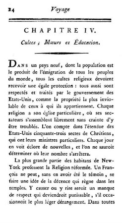 Cultes ; M?urs et Éducation