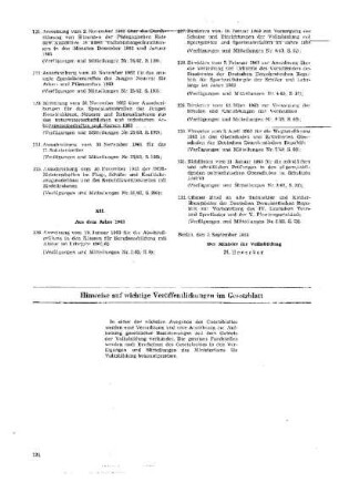 Hinweise auf wichtige Veröffentlichungen im Gesetzblatt