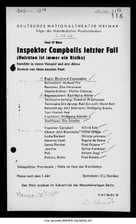 Inspektor Campbells letzter Fall (Heiraten ist immer ein Risiko)