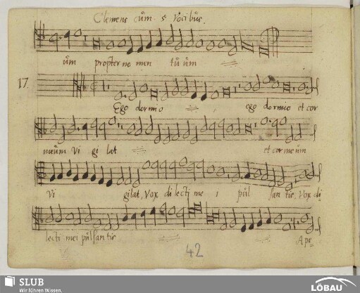 Clemens non Papa, Jacobus: Ego dormio et cor meum vigilat