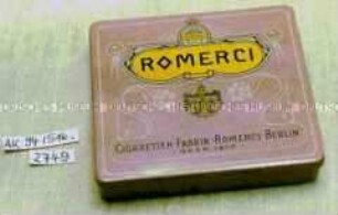 Blechdose für 20 Stück Zigaretten "ROMERCI"