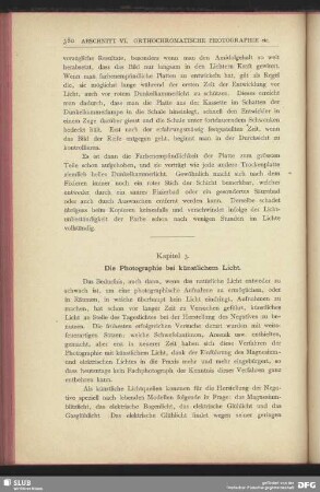 Kapitel 3. Die Photographie bei künstlichem Licht