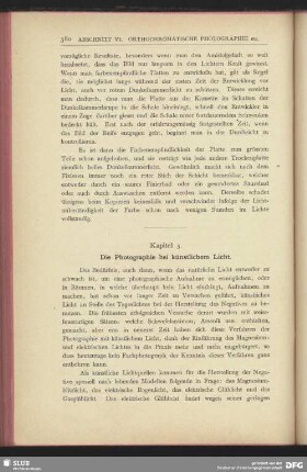 Kapitel 3. Die Photographie bei künstlichem Licht