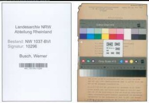Entnazifizierung Werner Busch , geb. 26.06.1911 (Obersekretaer)