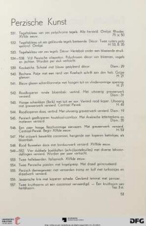 Perzische Kunst (Nr. 531-557)