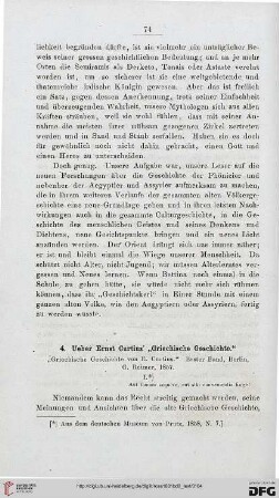 4: Ueber Ernst Curtius’ „Griechische Geschichte“