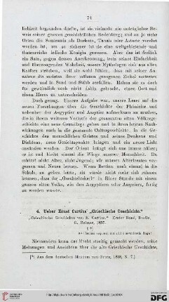 4: Ueber Ernst Curtius’ „Griechische Geschichte“
