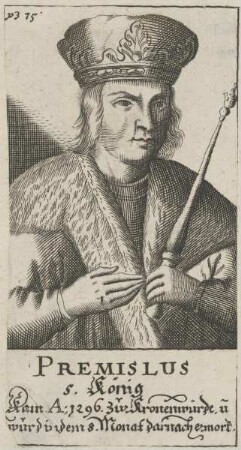 Bildnis von Premislus, König von Polen