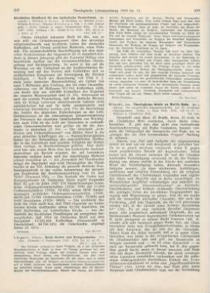 307 [Rezension] Auer, Heinrich, Kirchliches Handbuch für das katholische Deutschland. Begr. v. Hermann A. Krose. 15. Bd.: 1927-1928