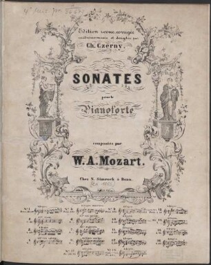 Sonates pour le pianoforte. 18. Fantaisie et sonate : [KV 475]. - [circa 1803]. - 19 S. - Pl.Nr. 294