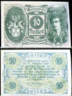 Hausmening, Niederösterreich 10 Heller