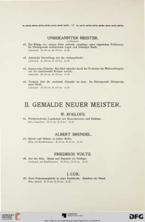 II. Gemälde neuer Meister (Nr. 66-152)
