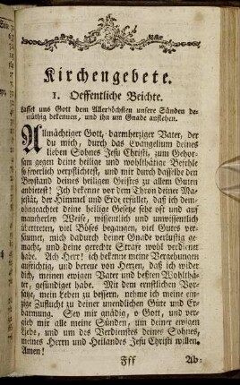 Kirchengebete.