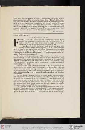 Pros and Cons: II. Critic versus Critic