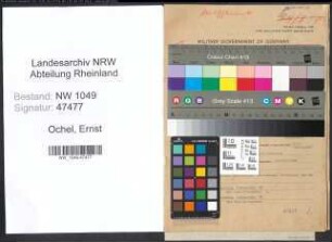 Entnazifizierung Ernst Ochel , geb. 30.11.1904 (Geometer)