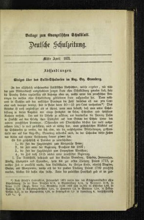 Einiges über das Volks-Schulwesen im Reg.-Bez. Bromberg