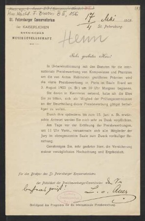 Brief an Ferruccio Busoni : 04.05.1905