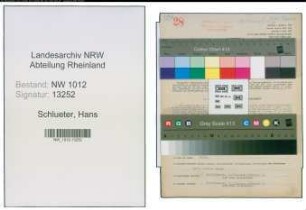 Entnazifizierung Hans Schlueter , geb. 03.02.1899 (Industriemeister)
