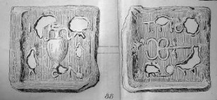 Viereckiges Bleigewicht mit Kerykeion bzw. Amphora und griechischer Inschrift TPIOYΓKION / ITAΛIKON: ein römischer Quadrans