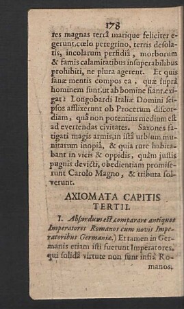 Axiomata capitis tertii.