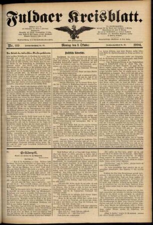 Ausgabe vom Montag, den 03. Oktober 1904.