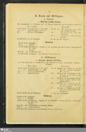 II. Fonds und Stiftungen