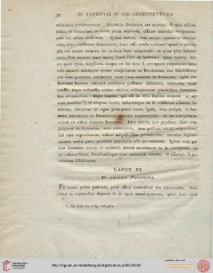 Caput VI: De pulvere Puteolano