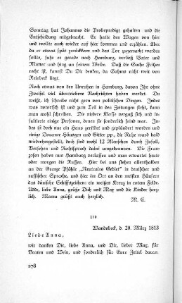 210 Wandsbeck, d. 20. März 1813