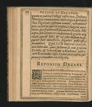 Responsio Decani.