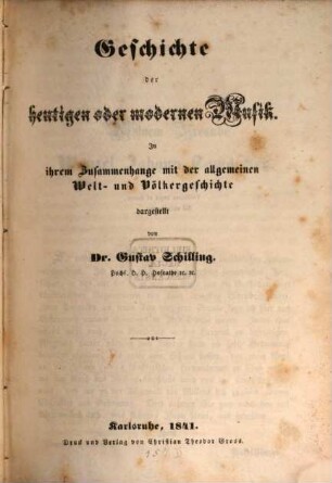 Geschichte der heutigen oder modernen Musik