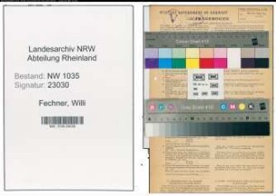 Entnazifizierung Willi Fechner , geb. 28.09.1913 (Glasblaeser)