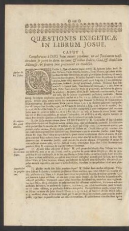 Quaestiones Exegeticae In Librum Josue.